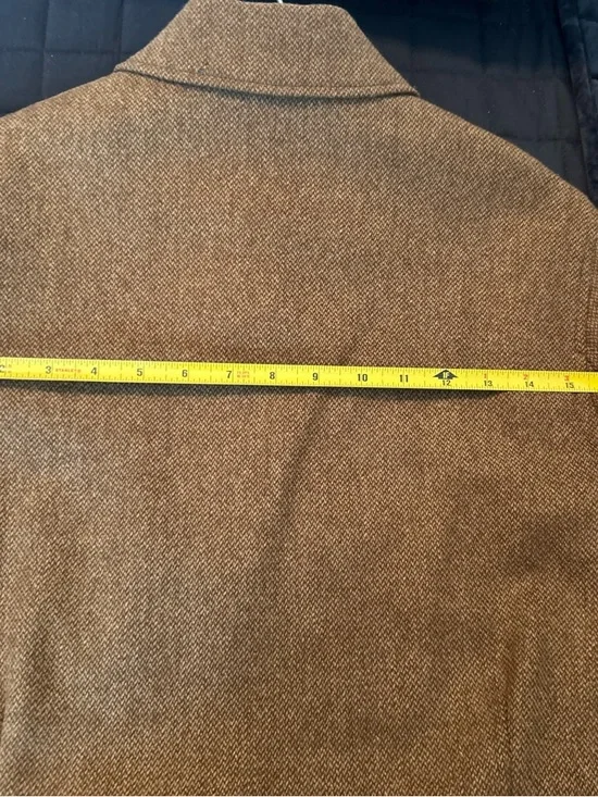 Ralph Lauren Tan-Brown Zip Front Wool Blazer Jacket - Picture 6 of 8